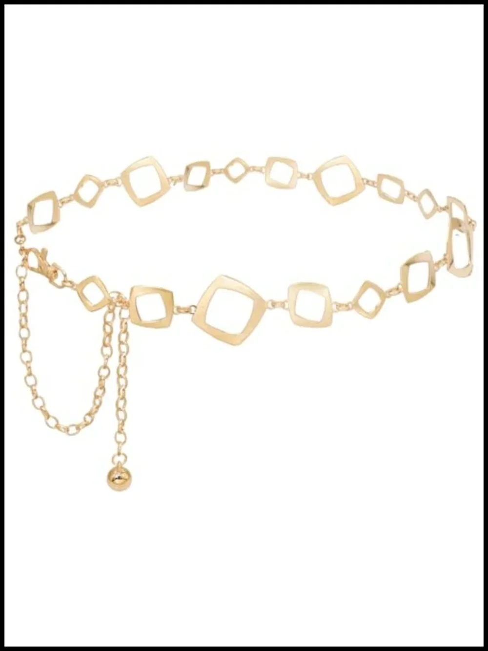 Metal Waist Chain Belt Fashion Body Chain with Lobster Clasp
